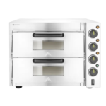 Four à pizza professionnel monophasé compact - 2 chambres - pizza ø39 cm